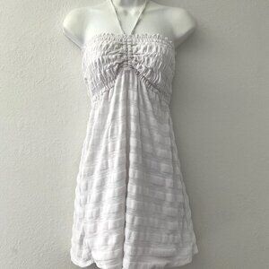 VINTAGE DEB Y2K RUCHED HALTER SWIM COVER-UP